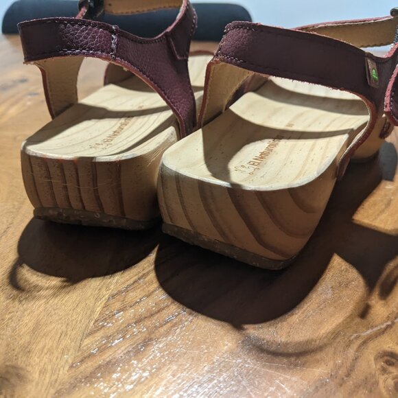 El Naturalista - Path Shokunin Wooden Heel Sandals N5831T | Size 36 | Path Rioja - Picture 6 of 16